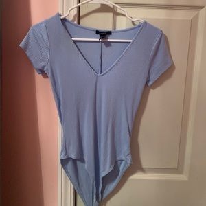 baby blue body suit